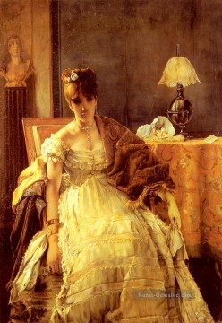 red - Lovelorn Dame belgische Maler Alfred Stevens